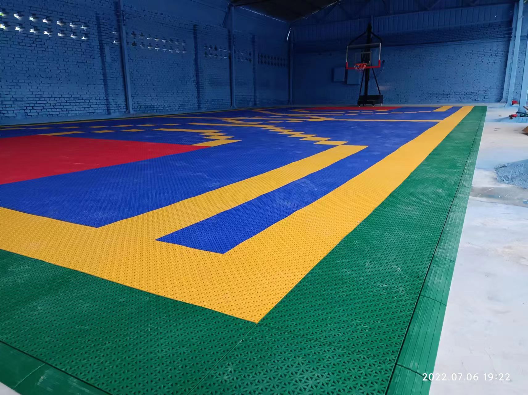 房山篮球场悬浮拼装地板案例