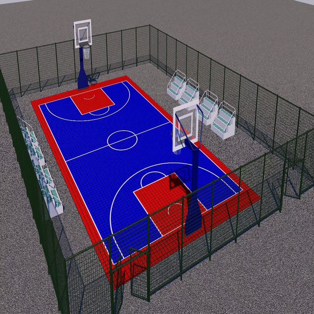 房山Indoor/Outdoor Sports Flooring Kit 44*29 Basketball Court Tile