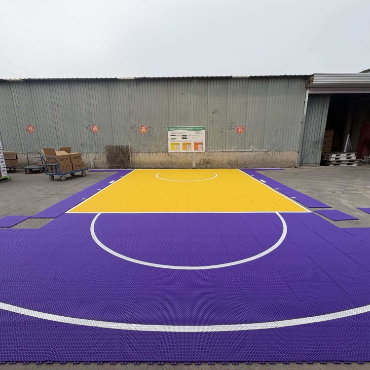 石景山Portable Outdoor Basketball Court Flooring – Snap-Together PP Tiles, Shock-Absorbing Suspended Design for Safe Sports