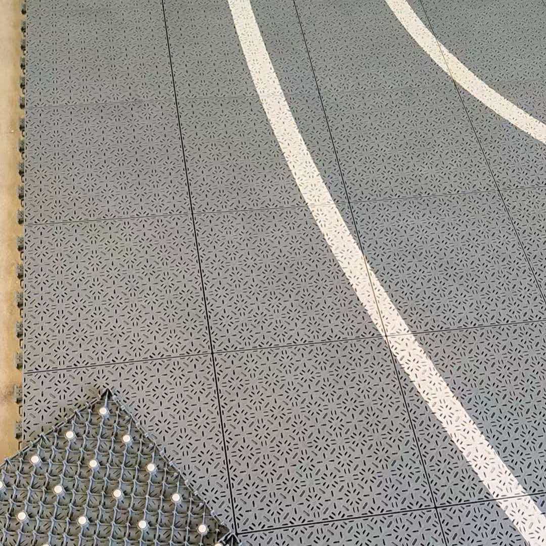 石景山Suspended Basketball Court Floor, Basketball Volleyball Court, Kindergarten Floor, PP Tile, Playground Floor
